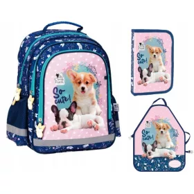 olski nahrbtnik Pieski klasa 1-3 bel, Piórnik, Fartuszek