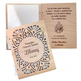  Spominek obhajilo, lesena voščilnica, obhajilno darilo