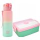 CoolPack Steklenica za vodo in kosilo BRISK v roza ombre barvi s motivom JAGODE 600 ml