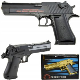   PIŠTOLA REPLIKA DESERT EAGLE SOLID HEAVY ASG AIRSOFT + Knjiga nalepk, strip Shop_lolki
