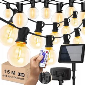 Viseča LED girlanda za vrt 15M 50x LED ŽARNICE