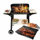  VRTNI ŽAR NA OGLJE S POLICAMI MREŽKA NA KOLESIH PRENOSNI BBQ 1002