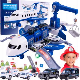   VELIK INTERAKTIVNI LETALNI PARKIRNI POLICIJSKI KOMPLET Z DVIŽNIM DŽIROM ZA OTROKE