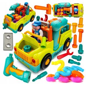   Avtomobil za sestavljanje in razstavljanje z orodjem + 2x POP TUBE ORIGINAL SENZORNA CEV 66cm