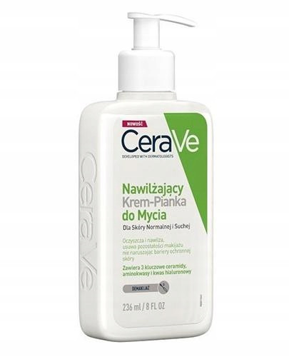 CeraVe Vlažilna krema-pena za čiščenje obraza, 236 ml