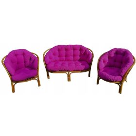 Poduszki za Rattan Furniture Set Fuchsia