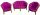 Poduszki za Rattan Furniture Set Fuchsia
