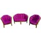 Poduszki za Rattan Furniture Set Fuchsia