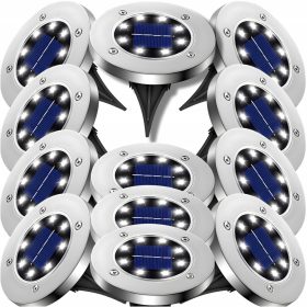  MAXSELL vgradna solarna svetilka srebrna 12,6 cm 12 kos.