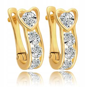 Uhani Srček Euforia, roza in zlato