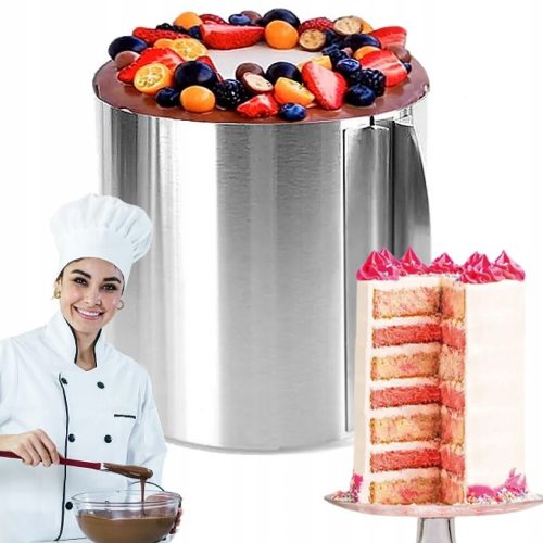 VISOKOKAKOVOSTNI PEKAČ ZA TORTE S PRILAGODLJIVIM OBROČEM 16-30 cm