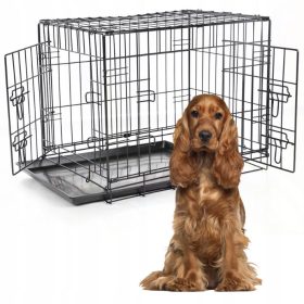 Kovinska kletka za pse Lalazoo, velikost L, 92 x 57 x 63 cm