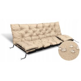 Vrtna blazina za gugalnico 180x60x50 cm, vodoodporna, bež