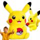 Ikonska maskota Pikachu s Pokežogom - velika plišasta Pokemon mehka igrača 40 cm
