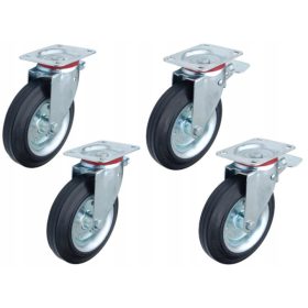 200 mm kolo z zavoro za 300 kg koša za smeti