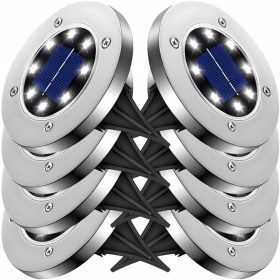  MAXSELL vgradna solarna svetilka srebrna 12,6 cm 8 kos.