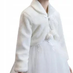 Bolerko za prvo obhajilo iz umetnega krzna, velikost 134