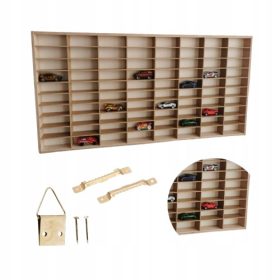   RAFALNA POLICA ZA AVTOMOBILE / HOT WHEELS 80 PREKATOV - IZ LESA - OD PROIZVAJALCA