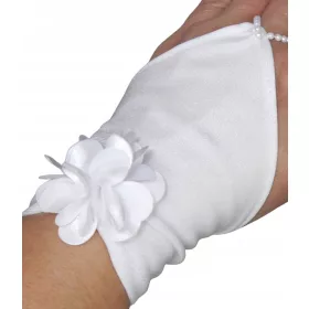   Rožnate obhajilne rokavice s 3D cvetjem za deklice. Primerne za velikost L. Popoln dodatek k albume in obleki za posebno priložnost. Rokavice so izdelane iz visokokakovostnih materialov in so izjemno 