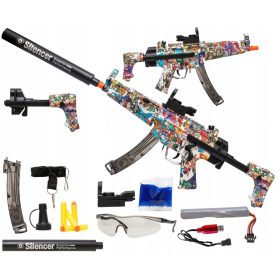   TradeHaven MP5 Gel Ball Gun with Adjustable Stock and Electric Mechanism