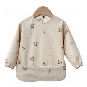   Optimized name: Praktičen Predpasnik za Otroke z Dolgimi Rokavi BLW Premium v Odtisih Rjave in Bež Barve

Optimized description: 
"Praktičen predpasnik za otroke z dolgimi rokavi je nepogrešljiv pripo