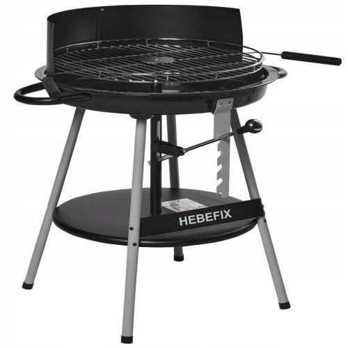  Žar na oglje, premer 47 cm, s polico, Hebefix 10560 Activia