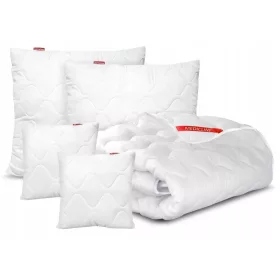   Kakovostna odeja in 4 vzglavniki 70x80 + 40x40 + 220x200 cm - Antialergijska in primerna za vse letne čase