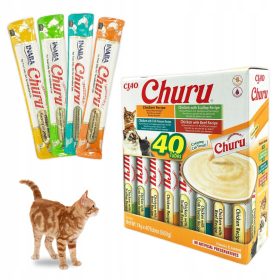 INABA kremasta poslastica s piščancem za mačke 40x14g