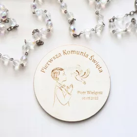   Spominek za prvo obhajilo fant, gravura, darilo, personalizacija