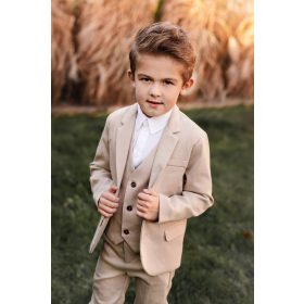   Eleganten latte komplet za fantka, primerno za poroke, svetlo bež barve, 3-delni set