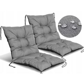 Blazine za vrtni stoli 50x50x50 cm, vezane vodoodporne sive