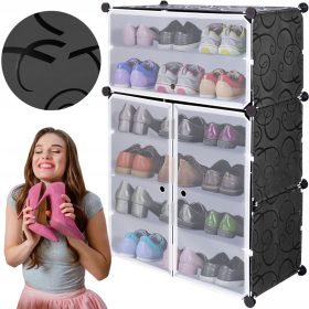 OMARA ZA ČEVLJE RAKIA 64,5 x 95 x 32 cm ČRNA