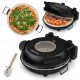 Pica pečica Chef Black 1200W 400°C Timer Termostat Kamnito dno GRATIS NOŽ