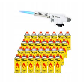 Plinski gorilnik FLAME GUN + 28x plinska kartuša 400ml 227g