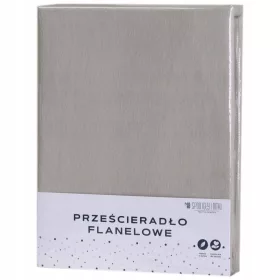 Elegantna flanelasta rjuha brez elastike 200x220 cm bež