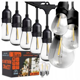 Svetlobna girlanda Smartled 1500 cm, črna