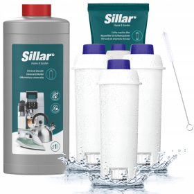   Univerzalno sredstvo za odstranjevanje vodnega kamna za kavni aparat Sillar 1 l + 2 druga izdelka