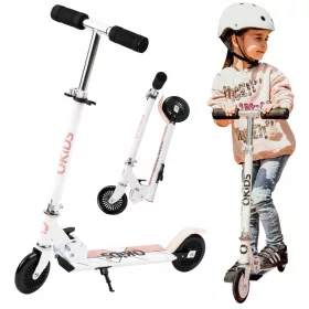   QKids otroški skiro FLO Roza - Skladljiv skuter z nastavljivimi nogicami ABEC-7 50kg