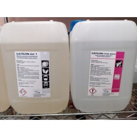    Profesionalno pomivanje in poliranje posode - Catilon izpiranje stekla 10L + Profesionalna tekočina za strojno pomivanje posode Catilon det 1 10L