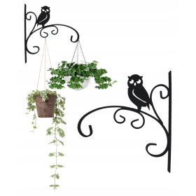   Kovinski obešalnik za cvetlične lonce SOVA Elegantna dekoracija za vaš vrt