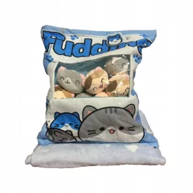   MEHKČIČNA BLAZINA ZA MAČKE S PUDINGOM IN MASKOTAMI ZA METANJE