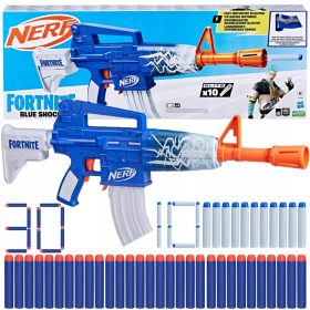 NERF Fortnite Modri Šokantni Lancer + 30 Penastih Pikad