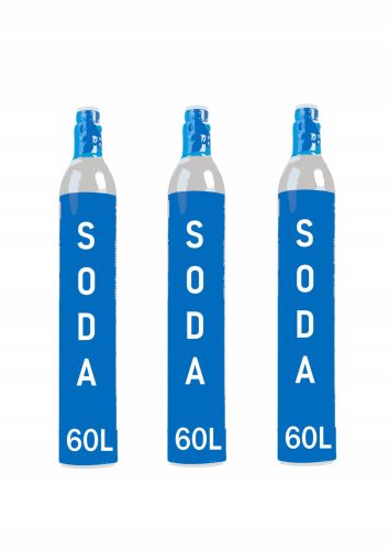 Gazirani plin za steklenice 425g, CO2 BIO kartuše 3x