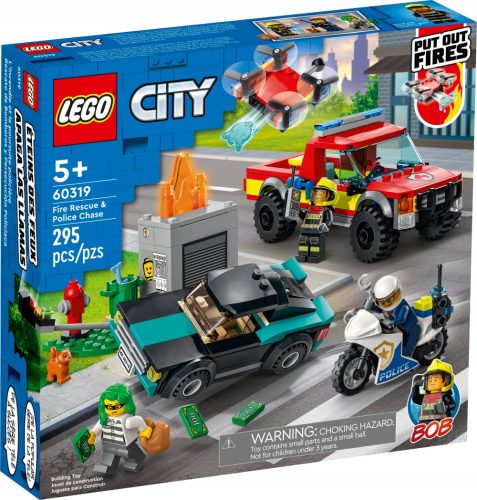 LEGO City 60319 Akcija Gasilska Operacija in Policijski Poškodba
