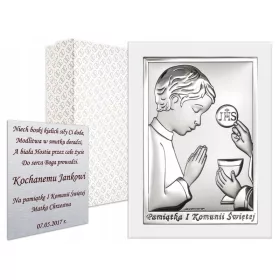    Slika Spominek na prvo sveto obhajilo Beltrami 6795/OC srebro 9x13 cm