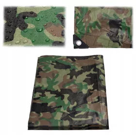   Kamuflažna platnena pregrinjala CAMOforest 6x8m, idealna za zunanjo uporabo