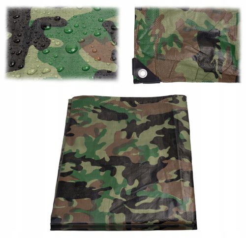 Kamuflažna platnena pregrinjala CAMOforest 6x8m, idealna za zunanjo uporabo