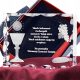 3D kristalni spominek za prvo sveto obhajilo s personalizacijo za otroka