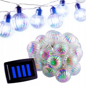   Solarna girlanda za vrt 20x LED svetlobni verižnik okrasnih žarnic 5,8m