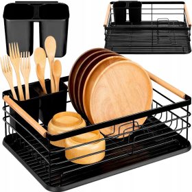 Sušilnik posode Brunbeste XL s kovinsko črno podlogo